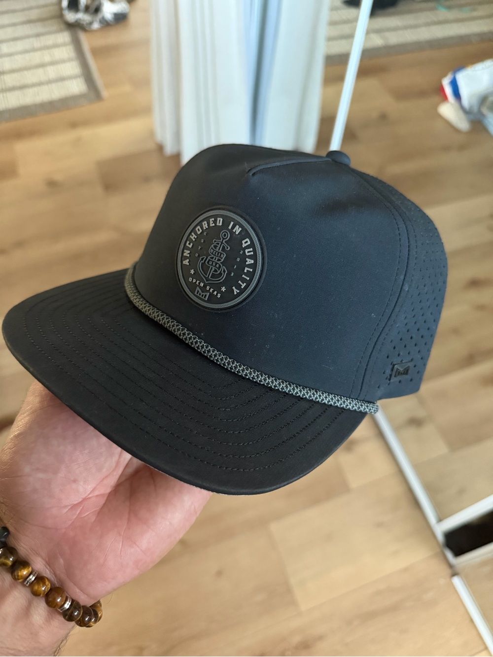 black Melin Coronado Anchored Hydro rope hat